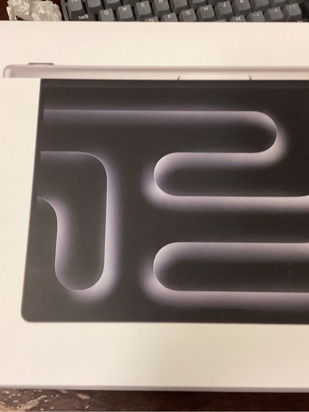 Apple MacBook Pro White Packaging with Black Text